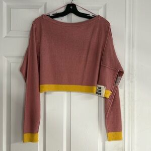 Free People WTF Into The Blue Pullover